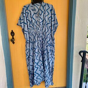 Bohemian Cotton Caftan Maxi Dress